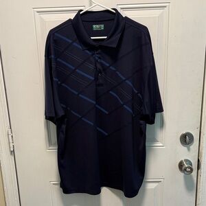 Hogan Navy Polo with Geometric Design